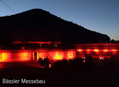 Messebau Bässler night of light